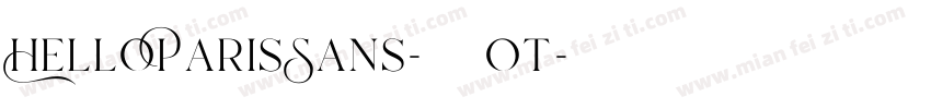 HelloParisSans-常规 ot字体转换